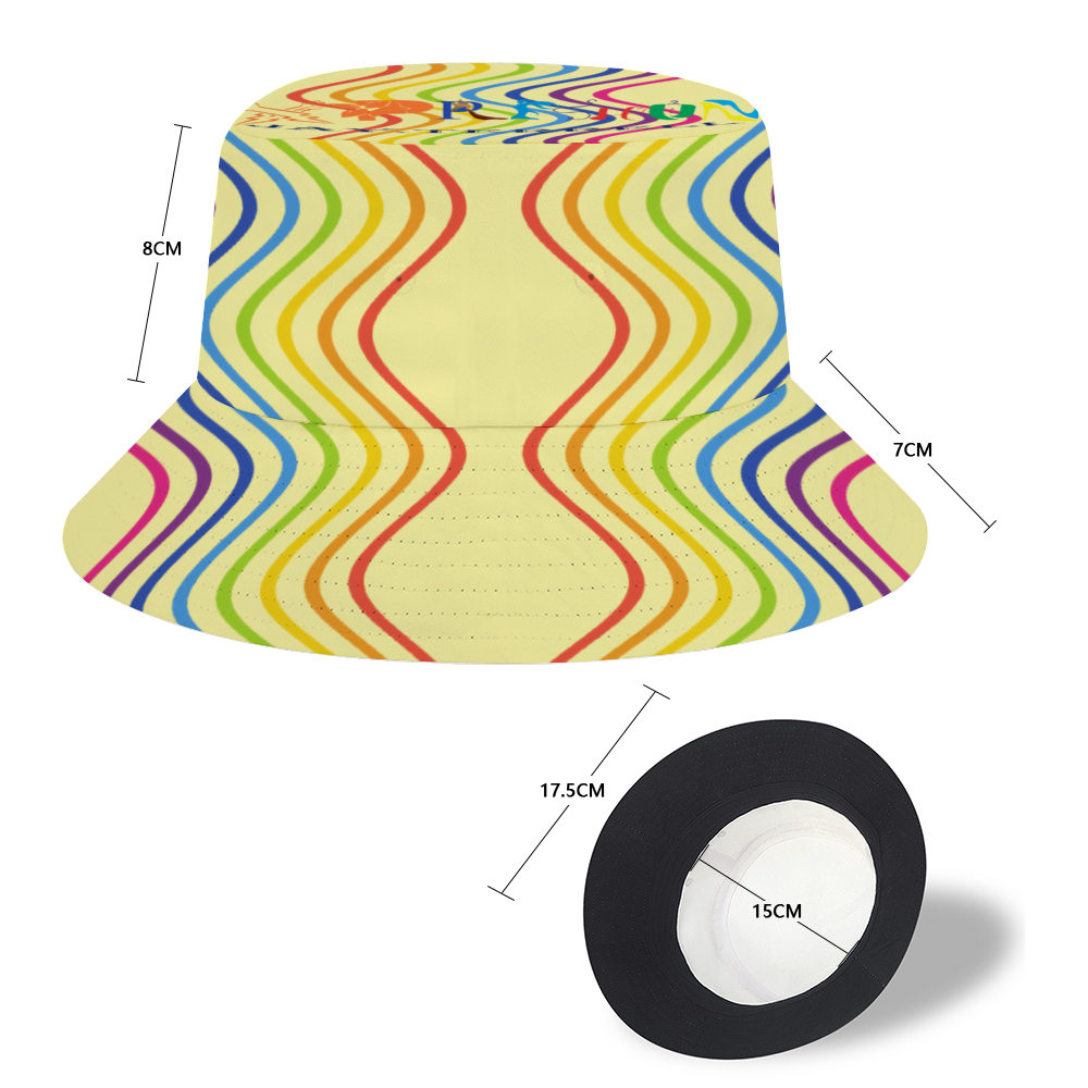 A Groovy Rainbow Bucket Hat
