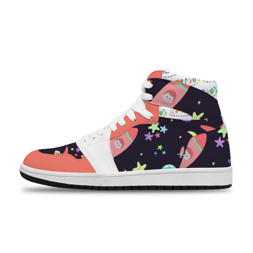 Xpreshun Walking in Space Custom Unisex Basketball Shoe