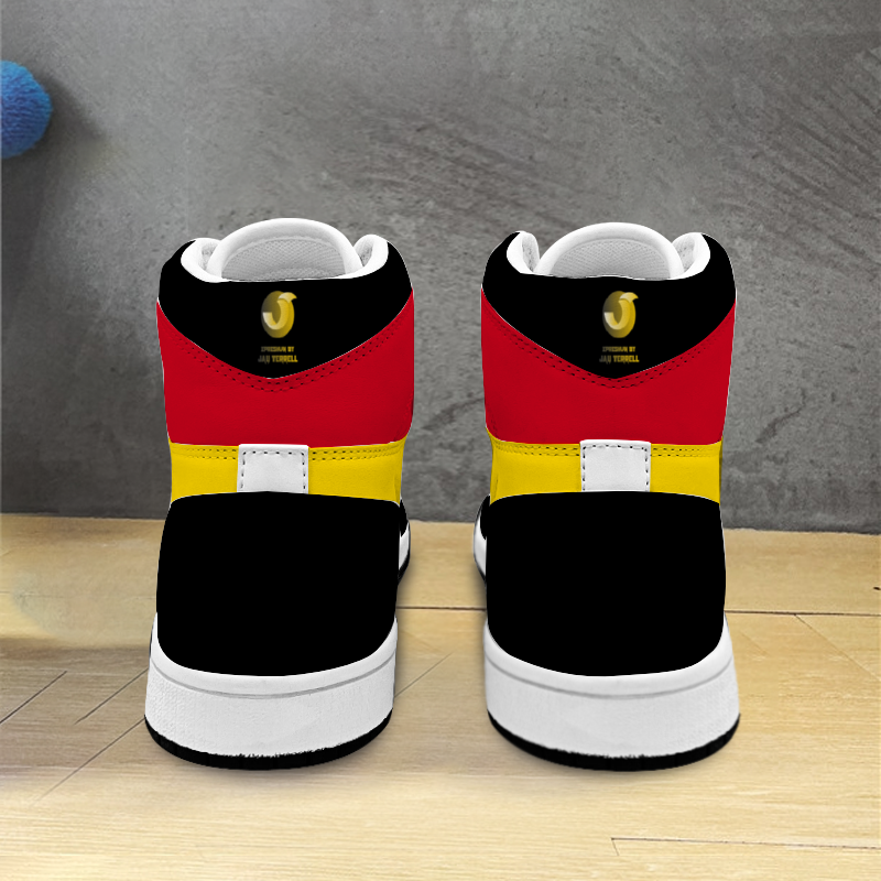 Xpreshun Black, White and Gold Unisex Basketball Shoe