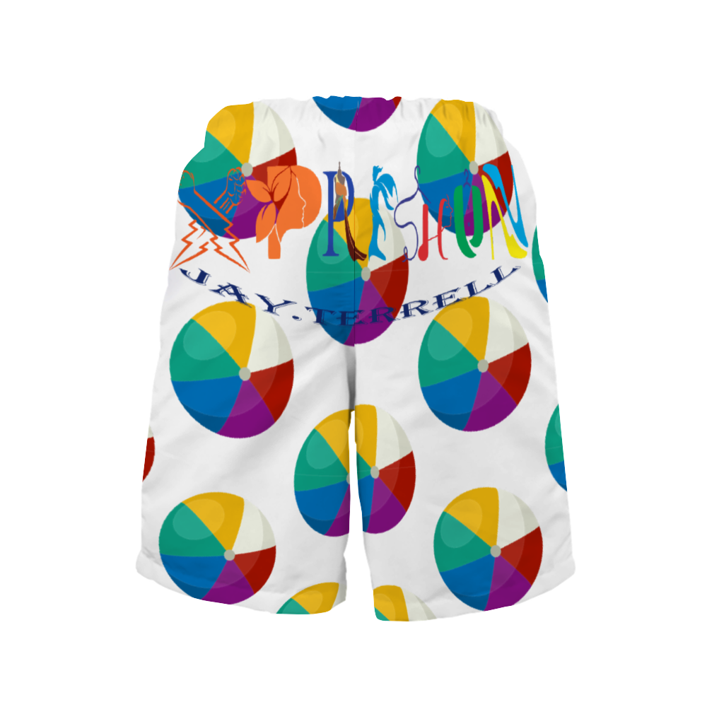 Xpreshun's Beach Balls Men's Quick Drying Swim Trunks Beach Shorts with Mesh Lining