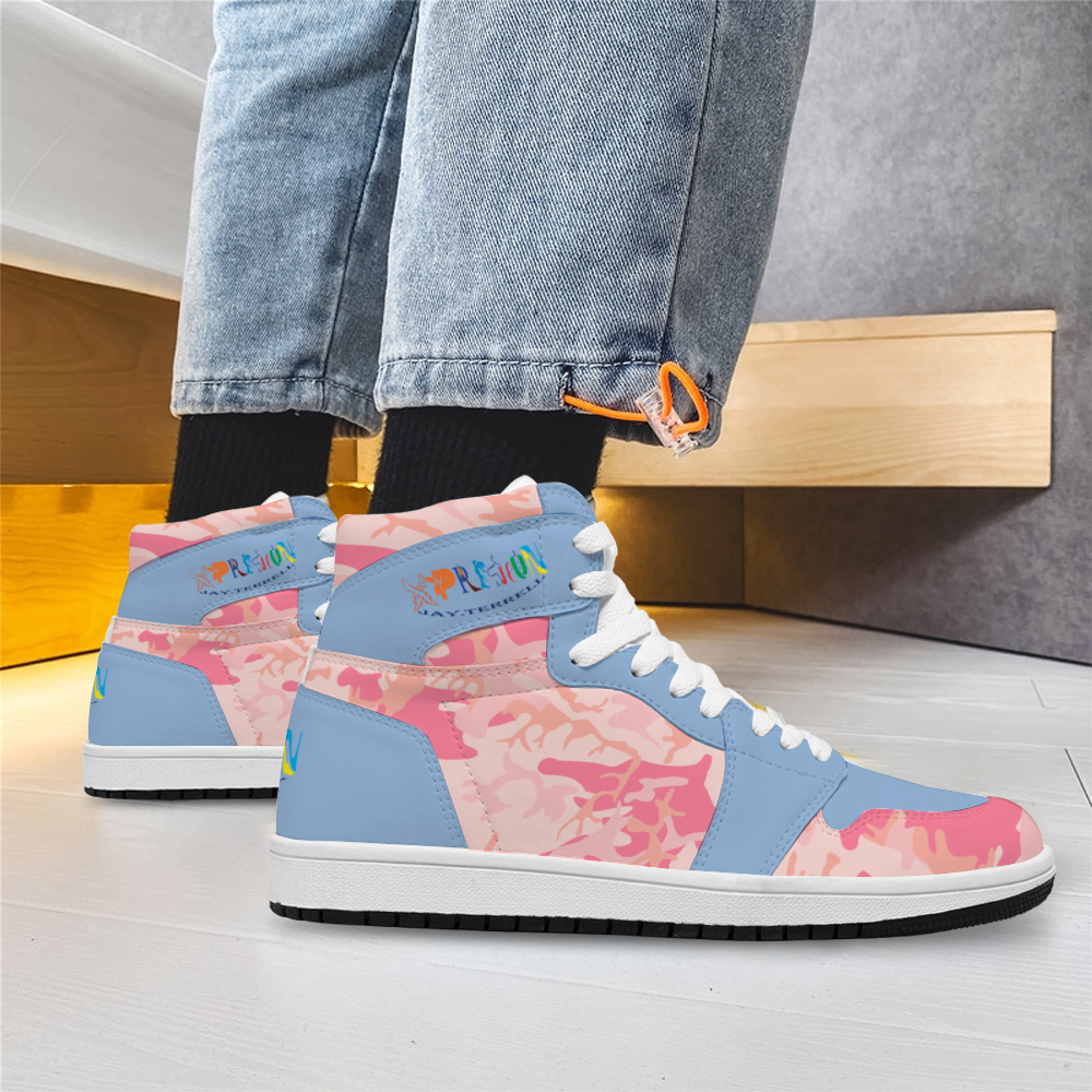 Xpreshun Pink Camo Custom Unisex Basketball Shoe