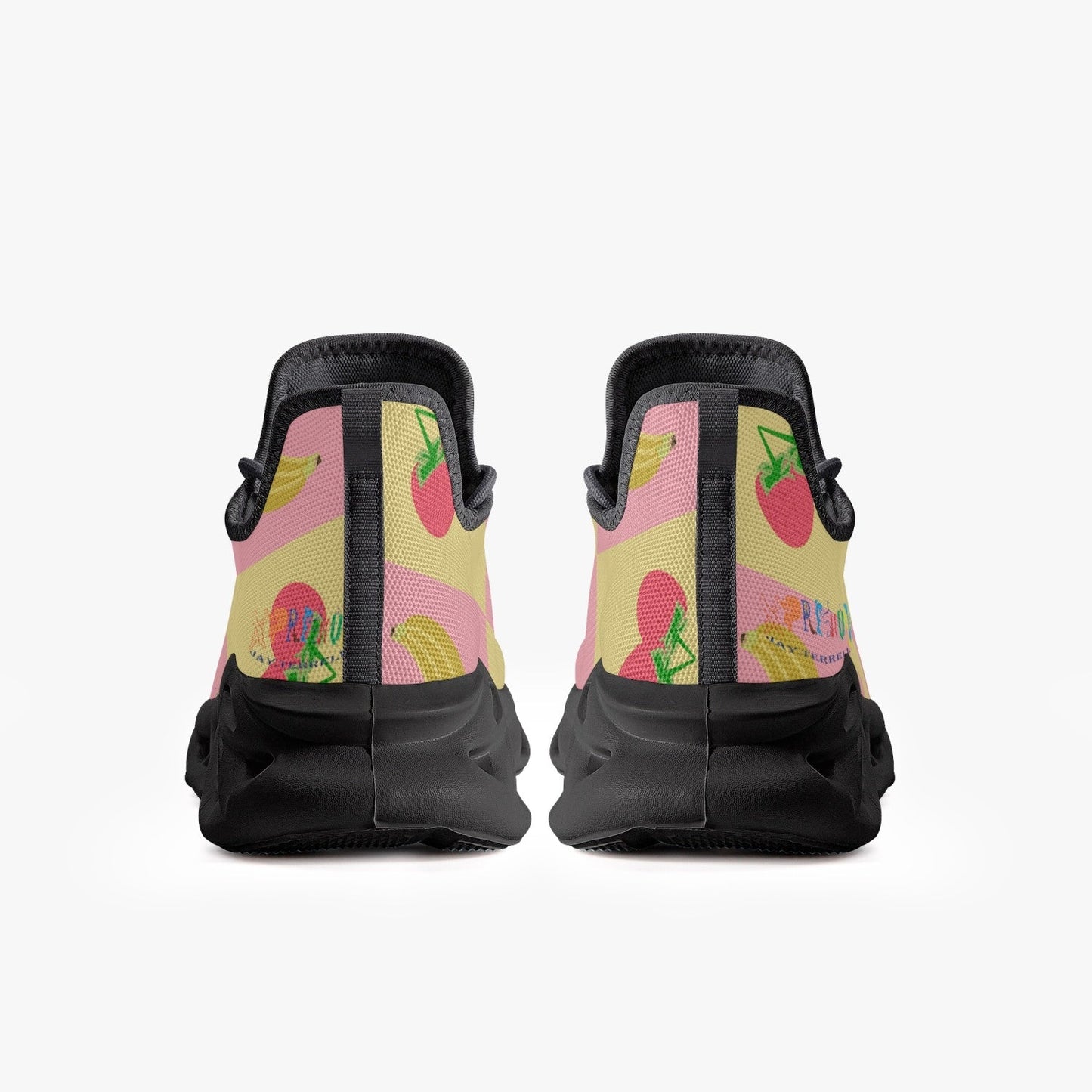 312. Bounce Mesh Knit Sneakers - Black - Xpreshun Fashions