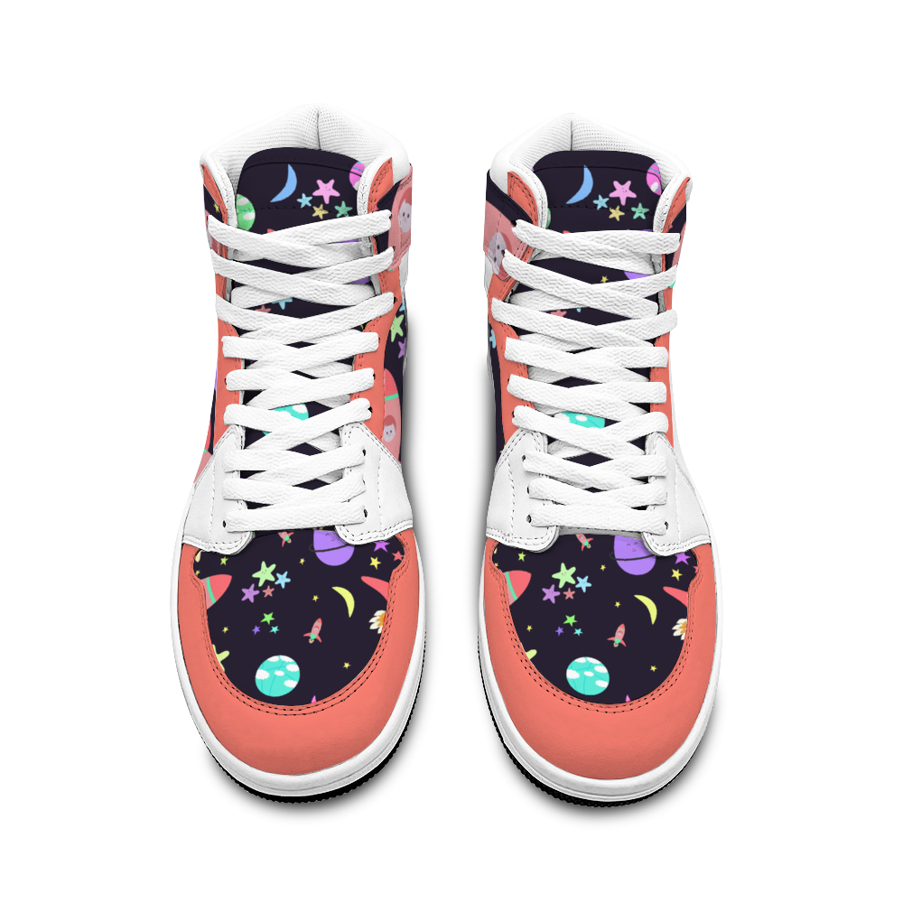 Xpreshun Walking in Space Custom Unisex Basketball Shoe