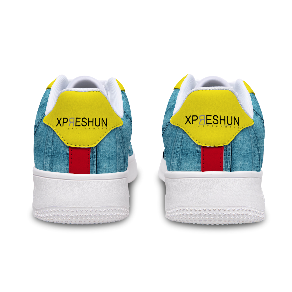 Denim Color Blocked Unisex Leisure Sports Shoes