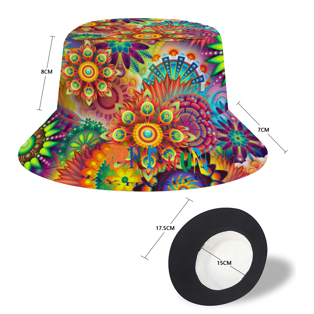 Xpreshun Trippy Flowers Bucket Hat