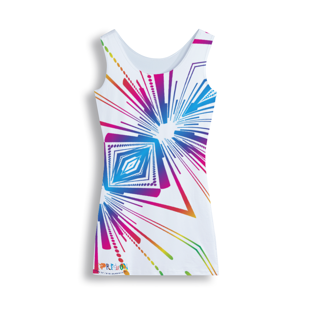 Xpreshun Color Splash Crew Neck Tank Dress