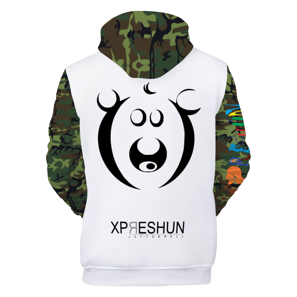 Xpreshun Who Bear Hoodie - Lined with fabric. Has Pockets