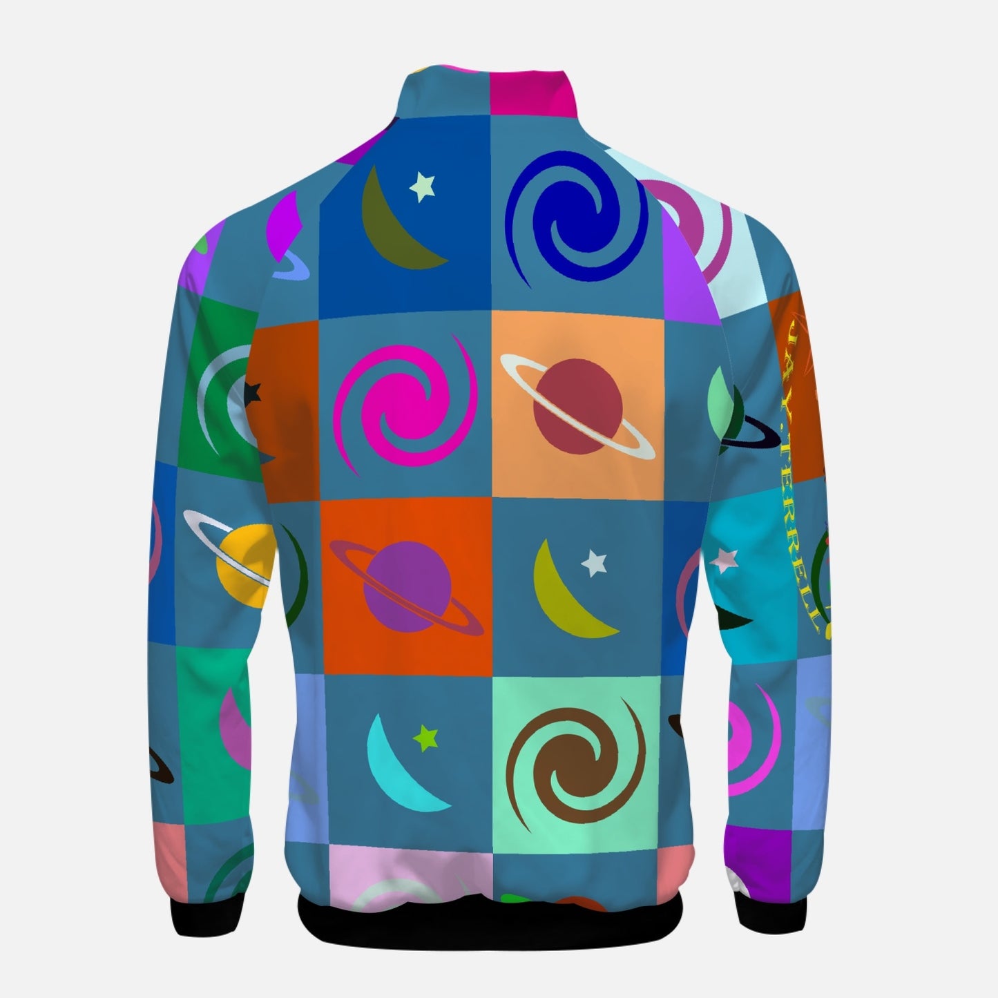 Xpreshun's Colorful Galaxy Stand Collar Zipper-up Hoodie