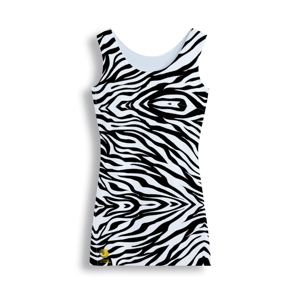 Xpreshun Zebra Crew Neck Tank Dress