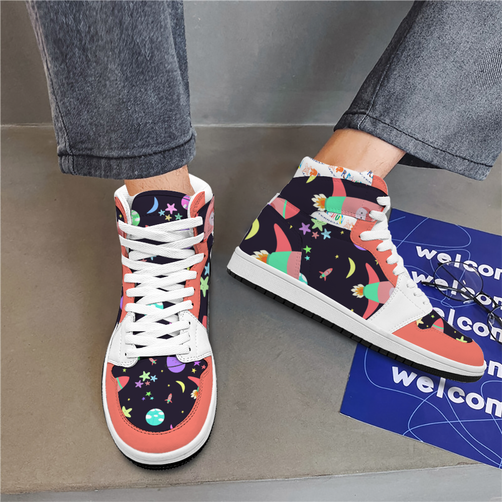 Xpreshun Walking in Space Custom Unisex Basketball Shoe