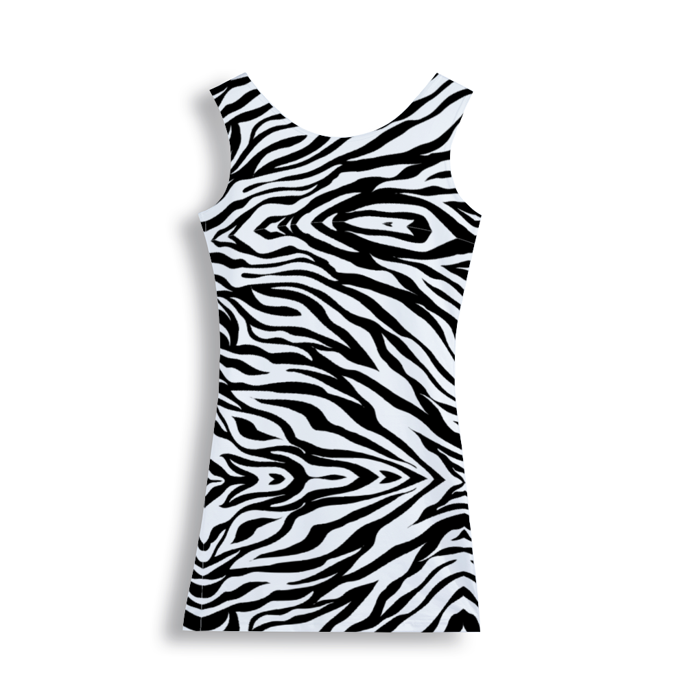 Xpreshun Zebra Crew Neck Tank Dress