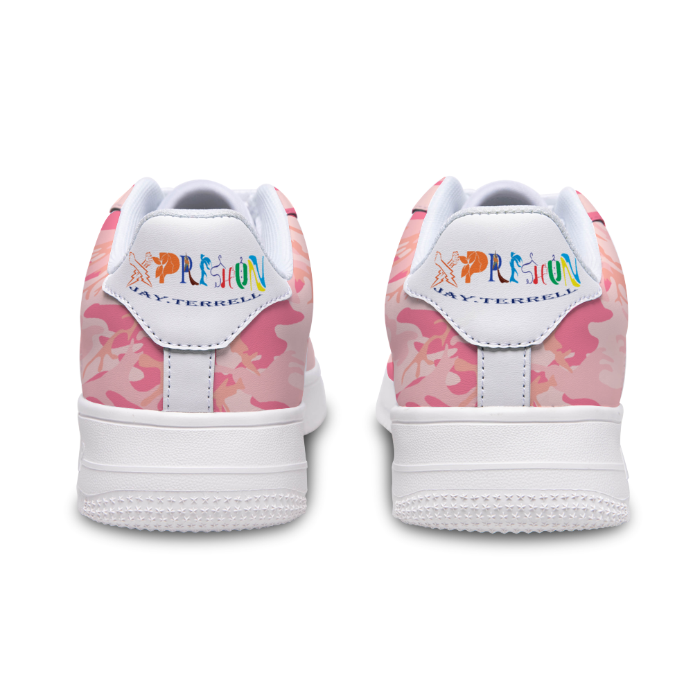 Xpreshun Pink Camo Custom Unisex Leisure Sports Shoes