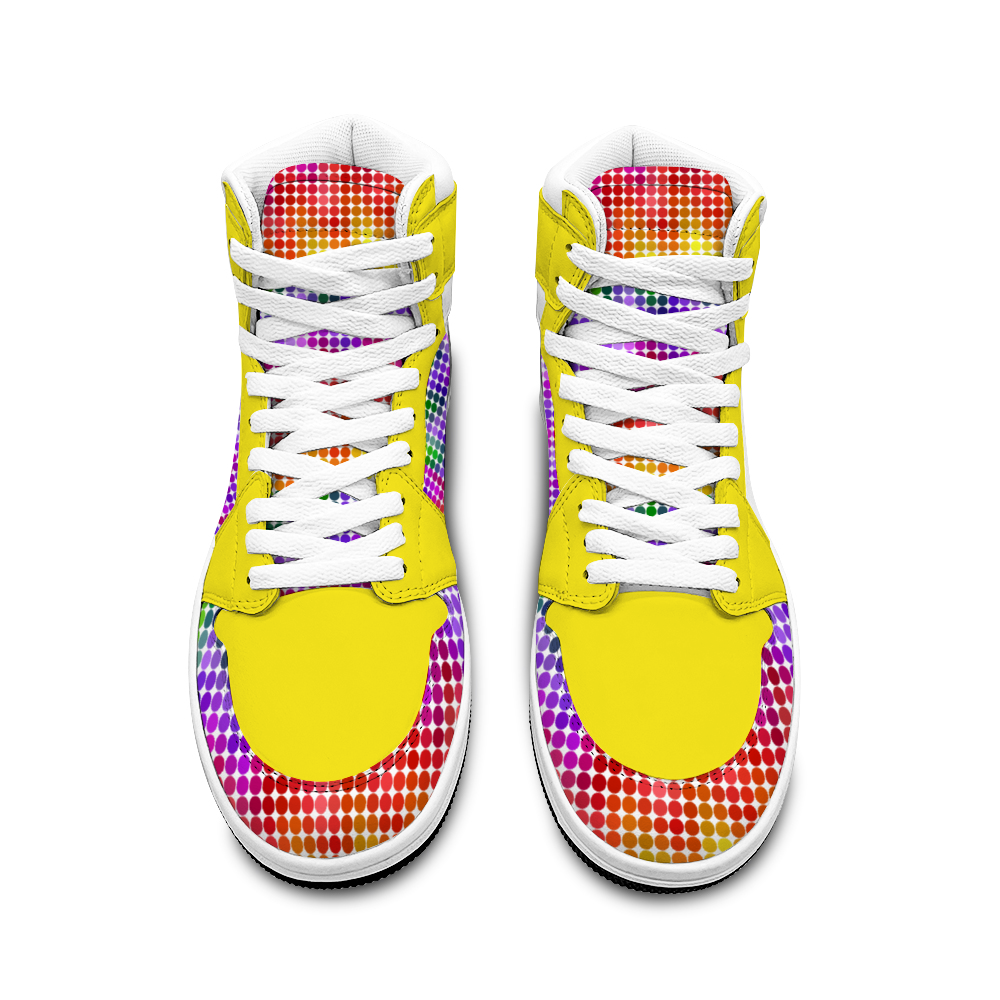 Xpreshun Rainbow Dotted Custom Unisex Basketball Shoe