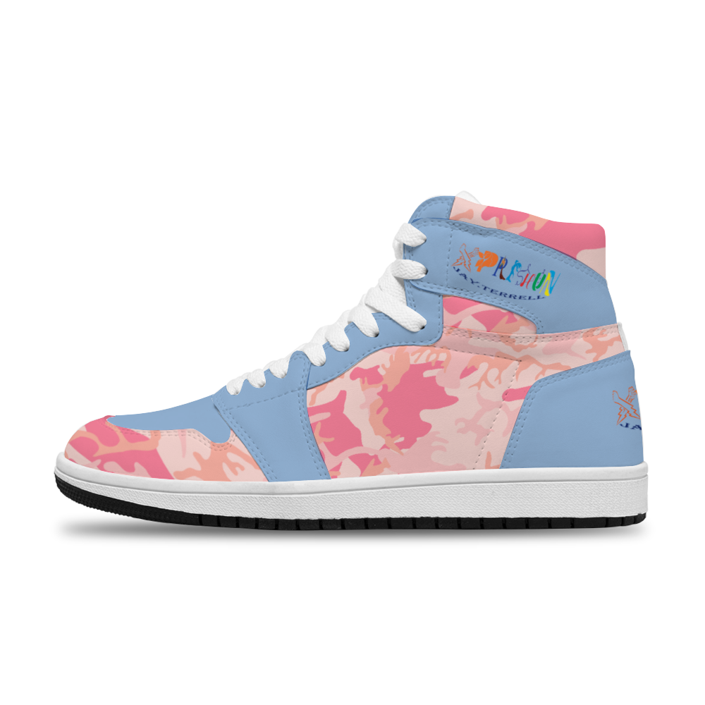 Xpreshun Pink Camo Custom Unisex Basketball Shoe