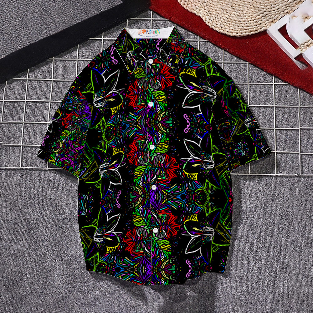 Abstract Flower Short Sleeve Unisex Shirt