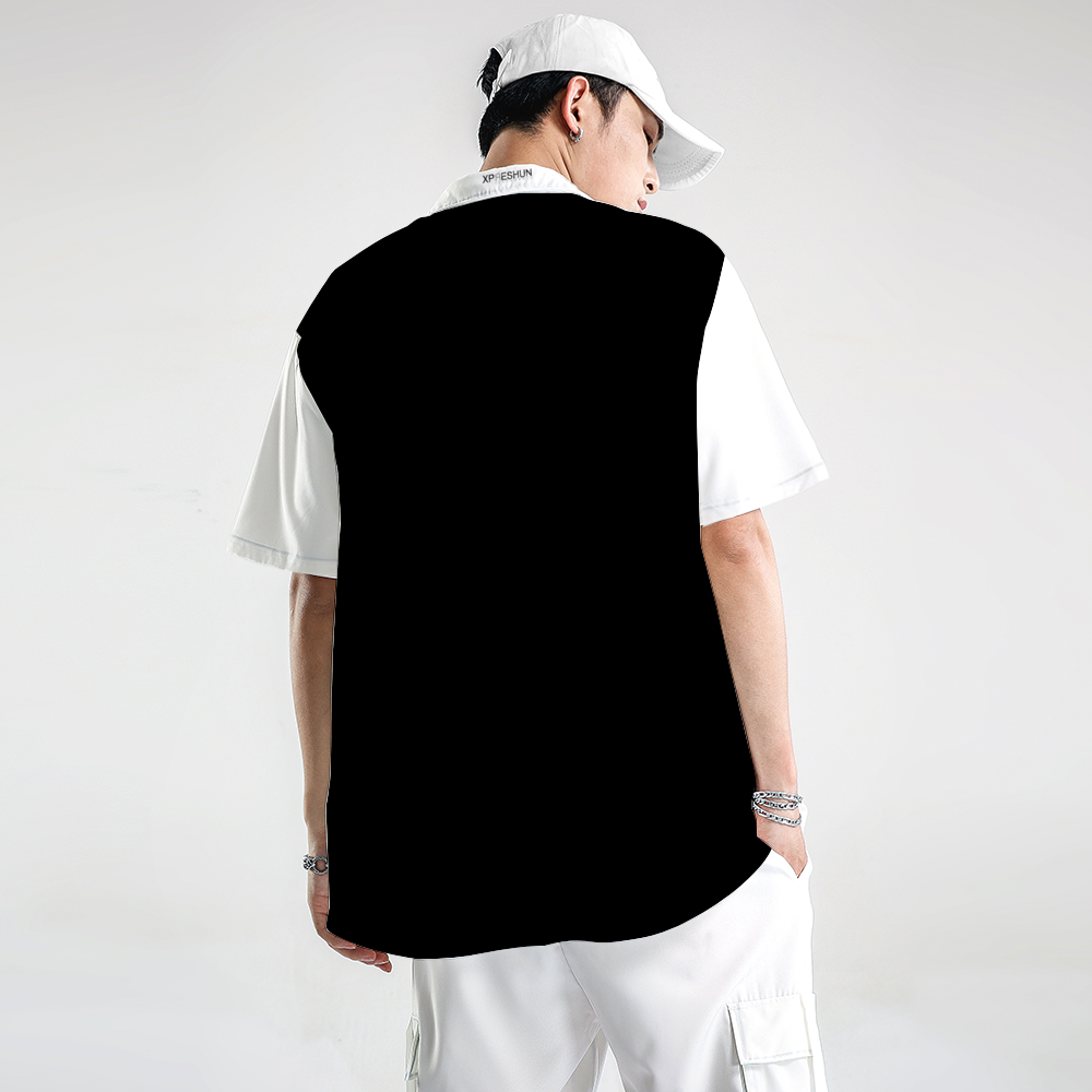Circle x's 3 Color Blocked Short Sleeve Shirt