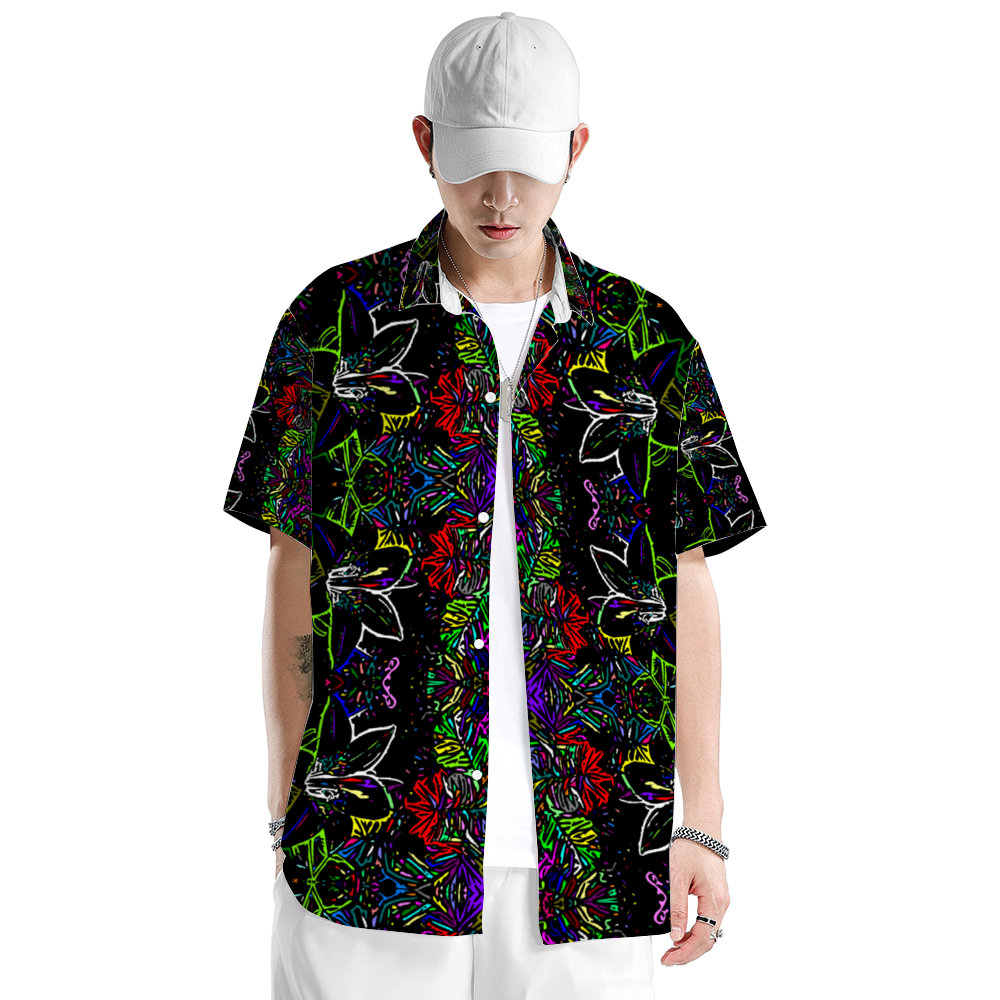 Abstract Flower Short Sleeve Unisex Shirt