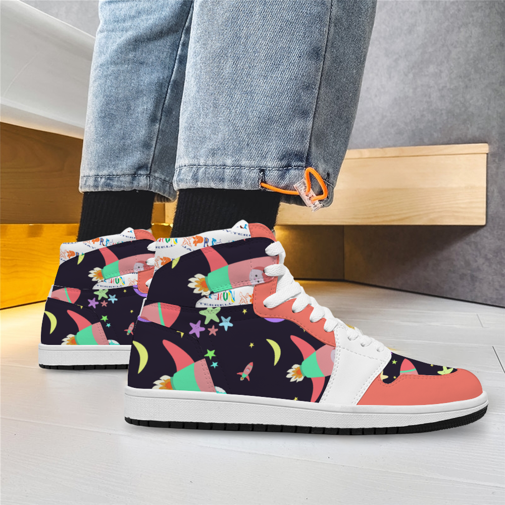 Xpreshun Walking in Space Custom Unisex Basketball Shoe