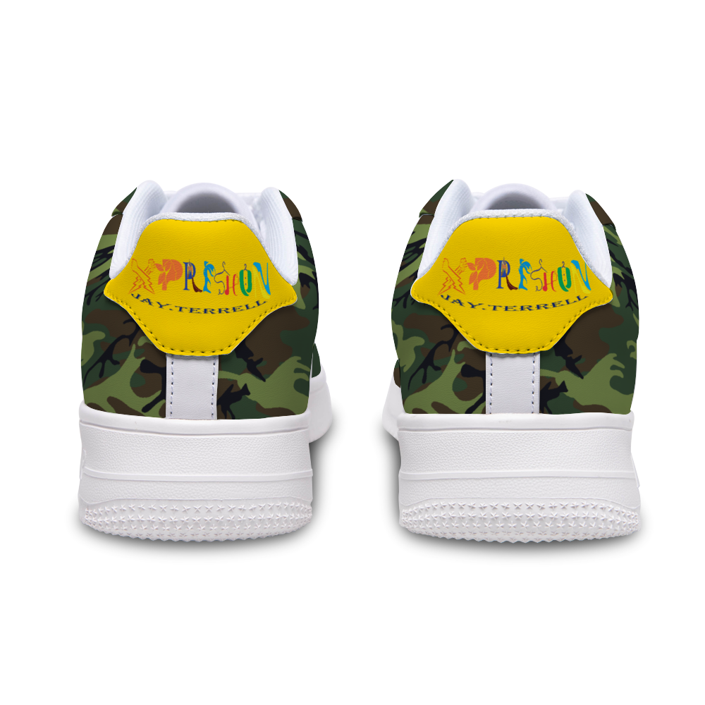 Xpreshun Gold Camo Custom Unisex Sports Shoes