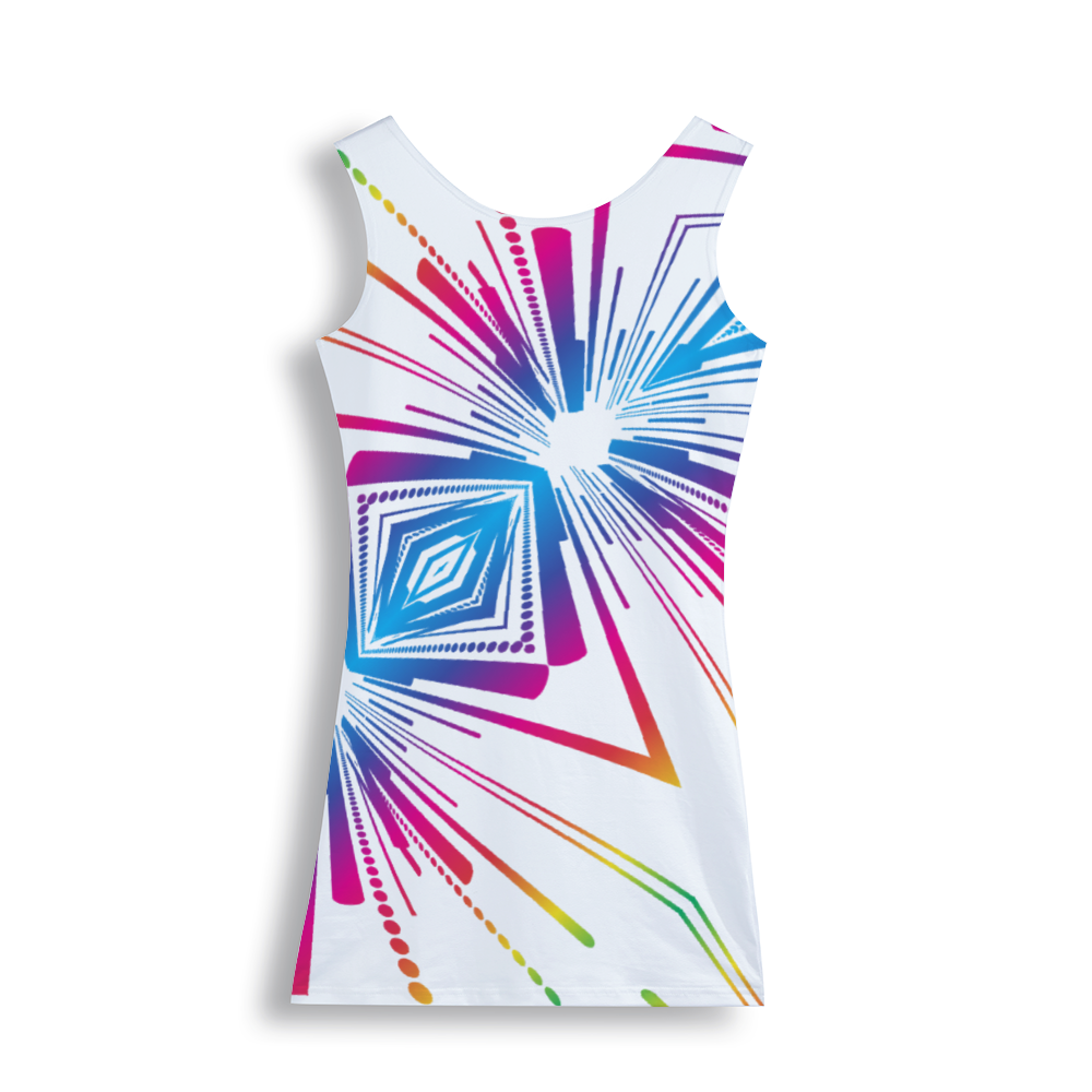 Xpreshun Color Splash Crew Neck Tank Dress