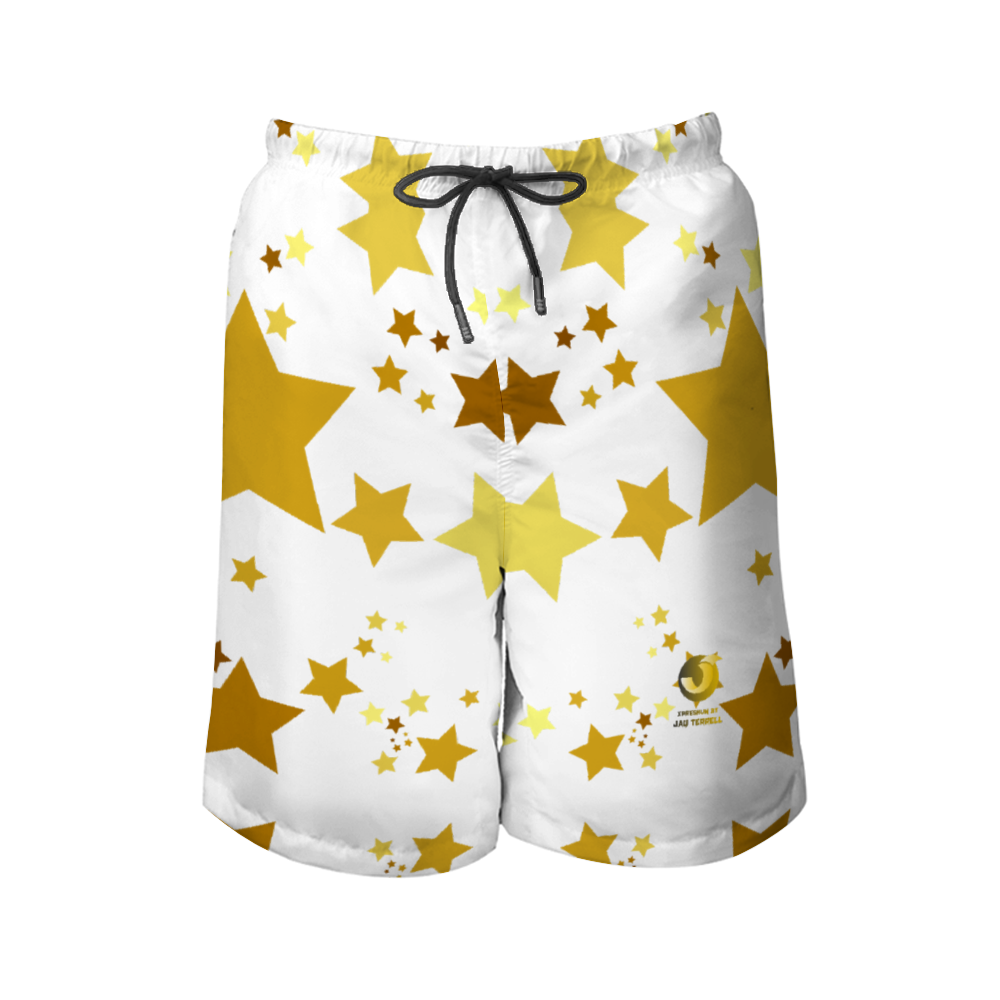 Xpreshun Stars Quick Drying Swim Trunks Beach Shorts with Mesh Lining