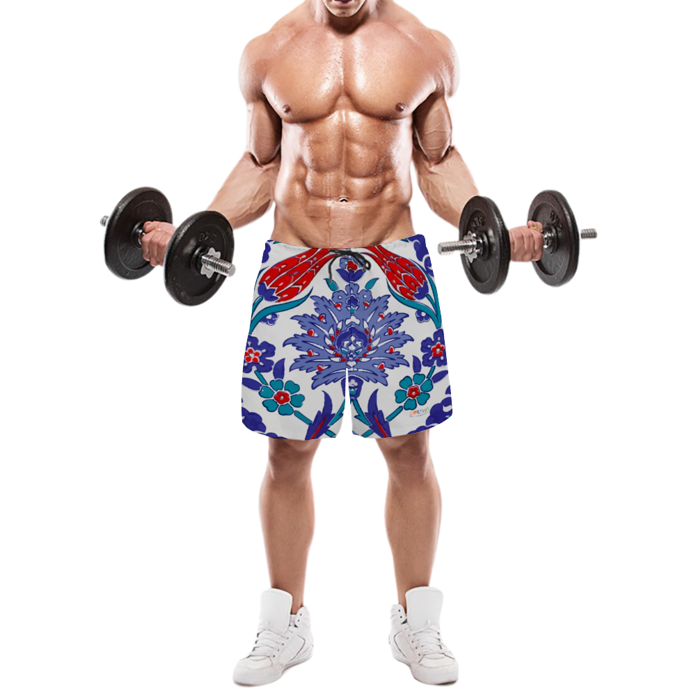 Xpreshun Blueprint Men's Quick Drying Swim Trunks Beach Shorts with Mesh Lining