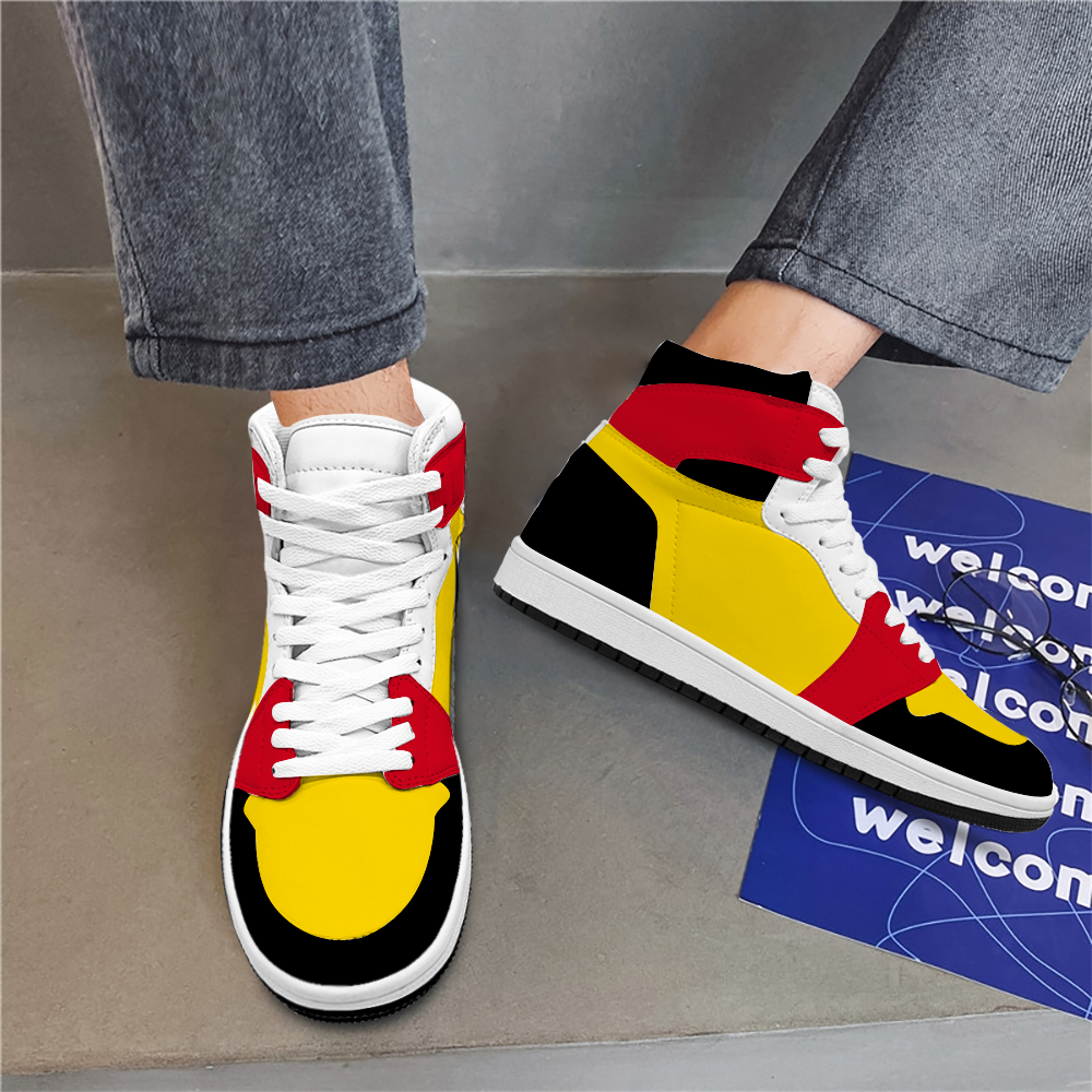Xpreshun Black, White and Gold Unisex Basketball Shoe