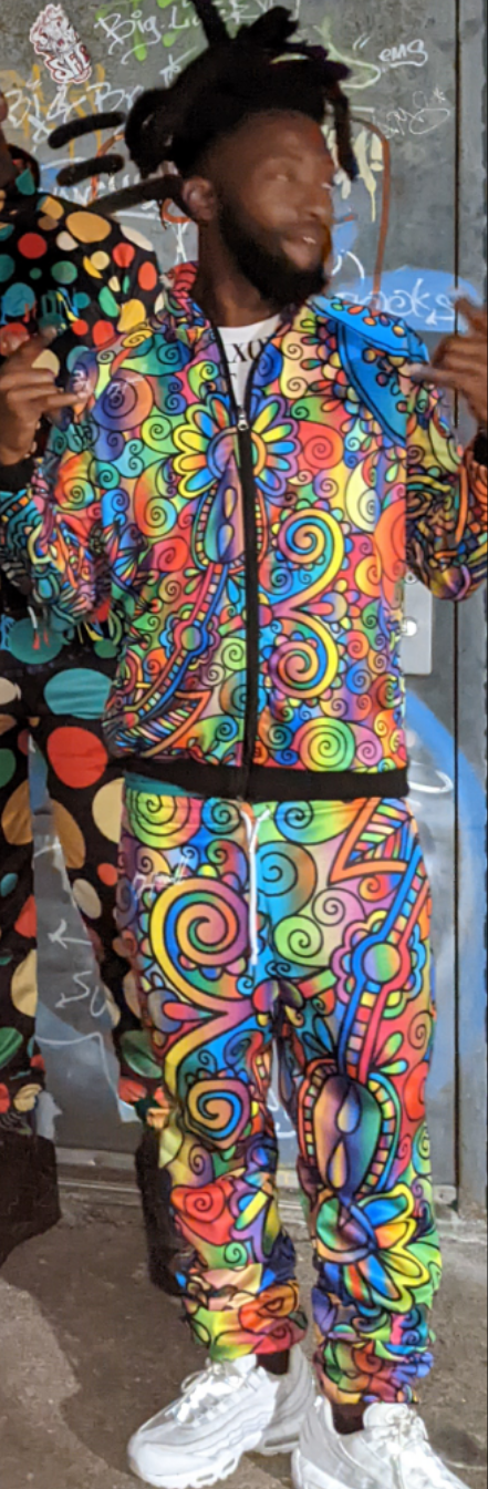 Mosaic Xpreshun Stand Collar Zipper-up Hoodie