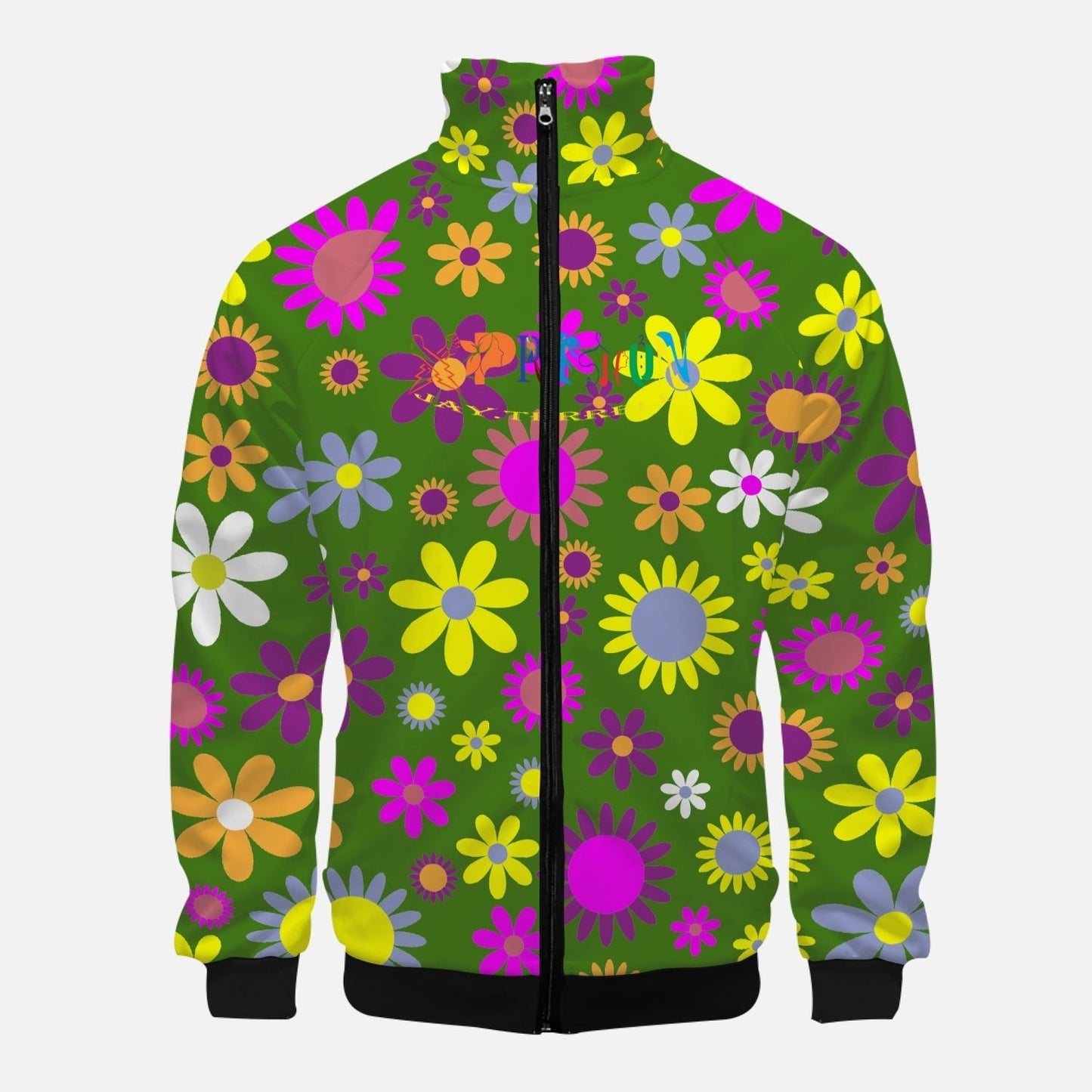 A 70's Xpreshun Stand Collar Zipper-up Hoodie - Xpreshun Fashions