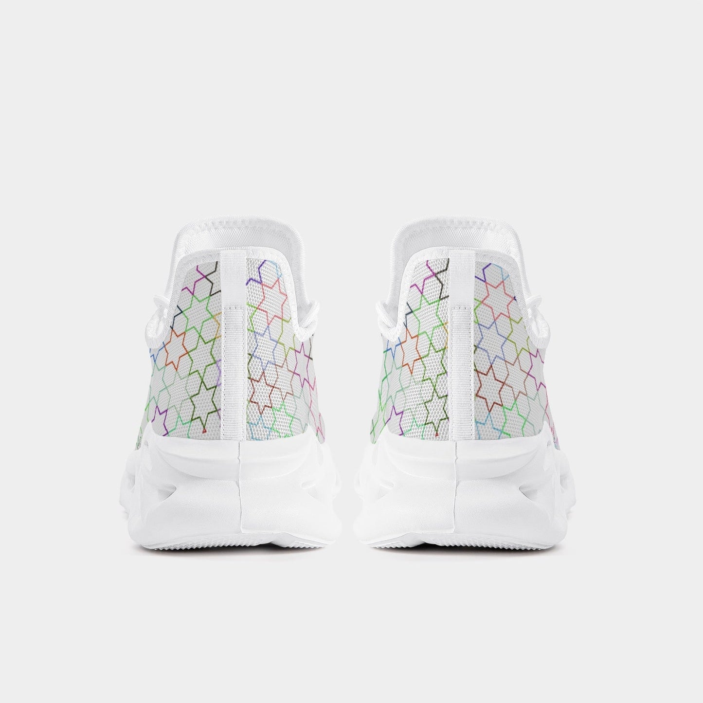 A Star Xpreshun Bounce Mesh Knit Sneakers - White - Xpreshun Fashions
