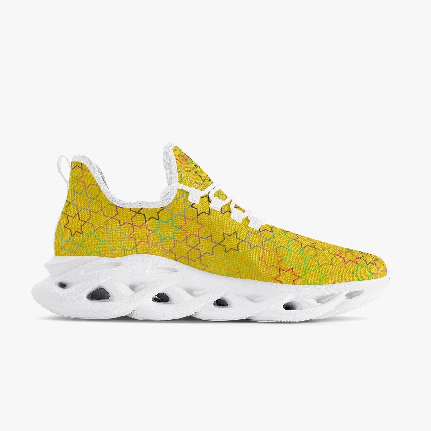 A Star Xpreshun Bounce Mesh Knit Sneakers - White - Xpreshun Fashions