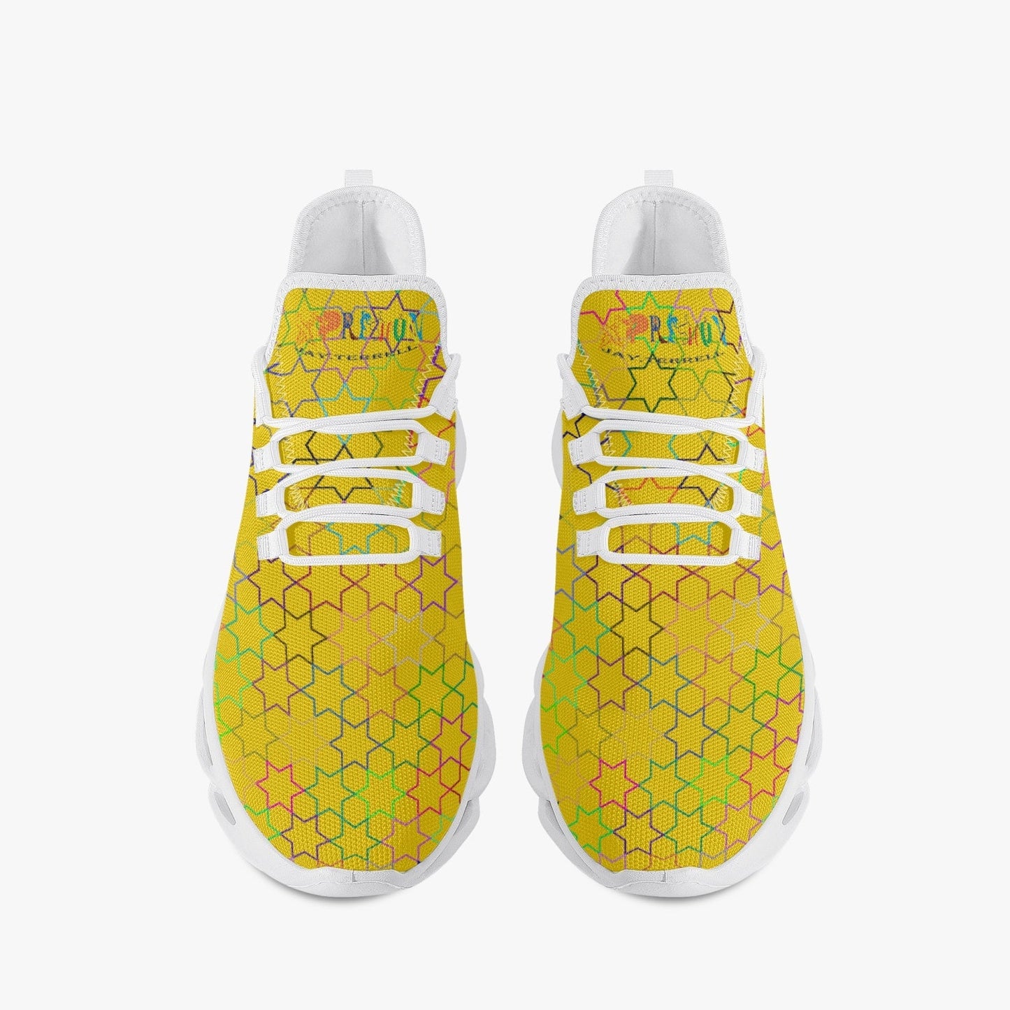 A Star Xpreshun Bounce Mesh Knit Sneakers - White - Xpreshun Fashions