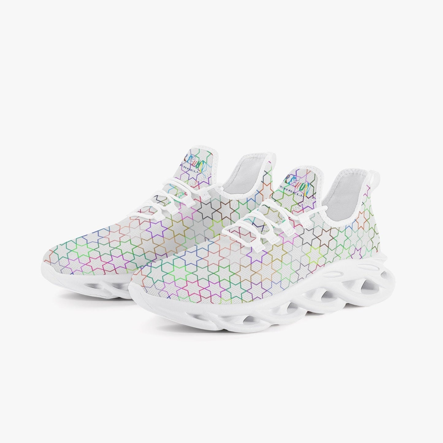 A Star Xpreshun Bounce Mesh Knit Sneakers - White - Xpreshun Fashions