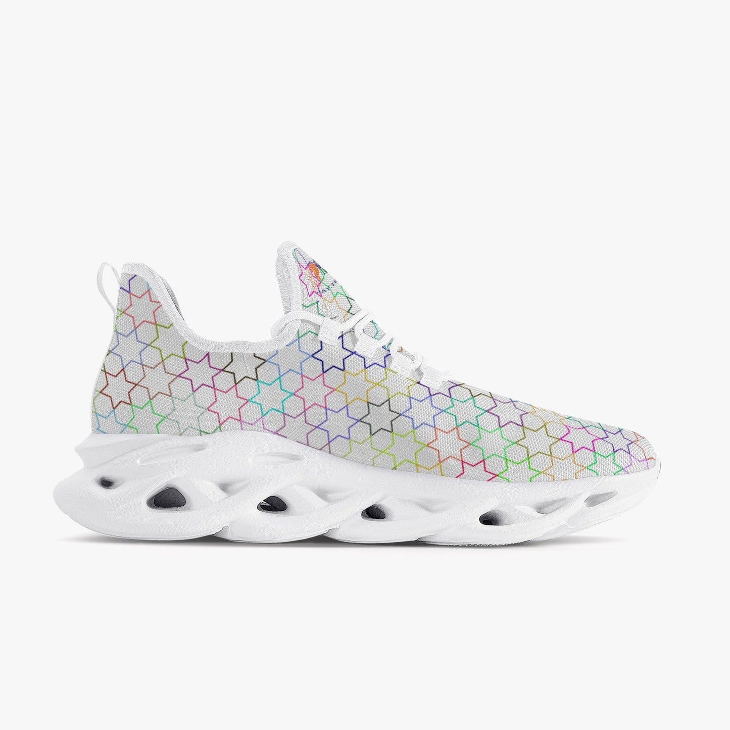 A Star Xpreshun Bounce Mesh Knit Sneakers - White - Xpreshun Fashions