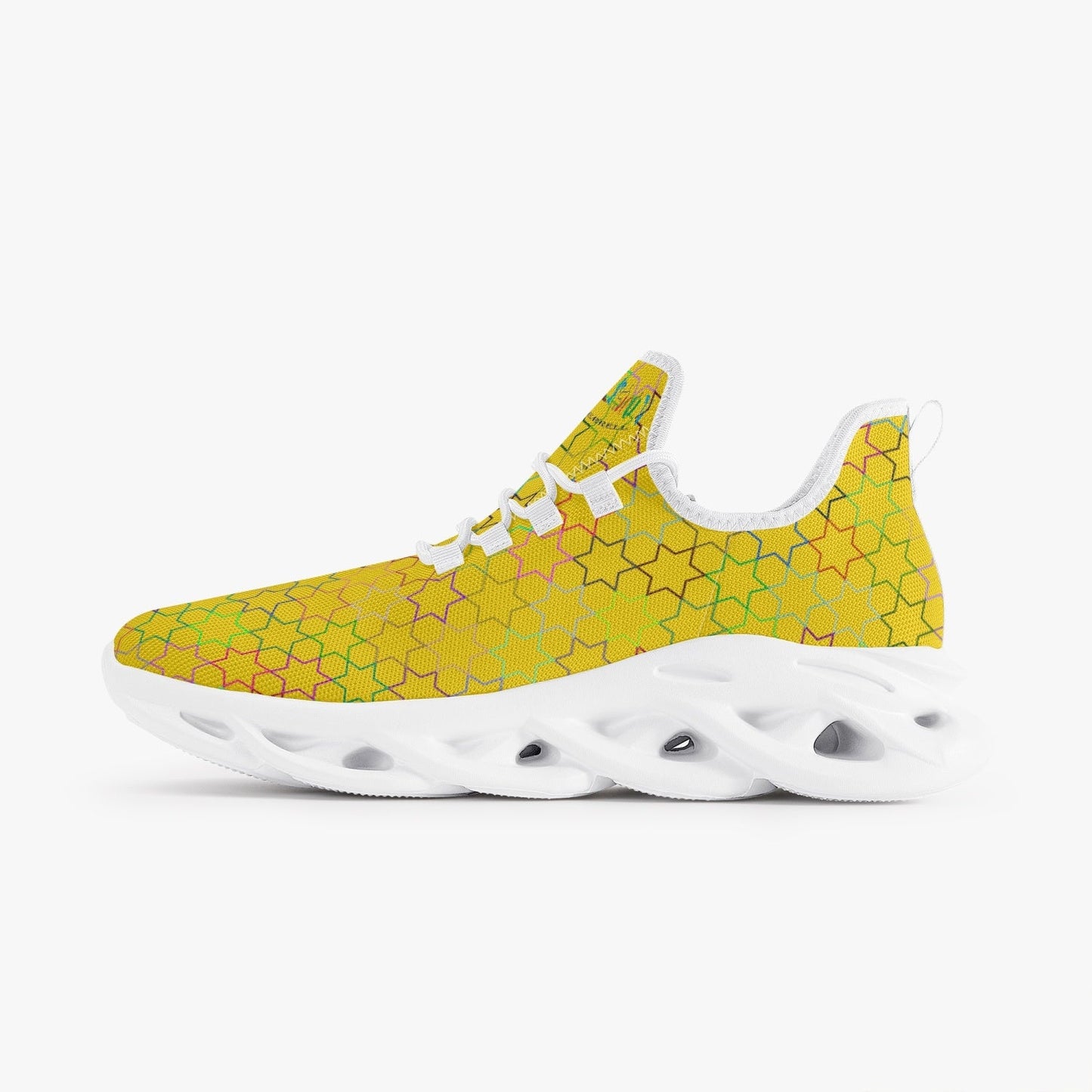 A Star Xpreshun Bounce Mesh Knit Sneakers - White - Xpreshun Fashions