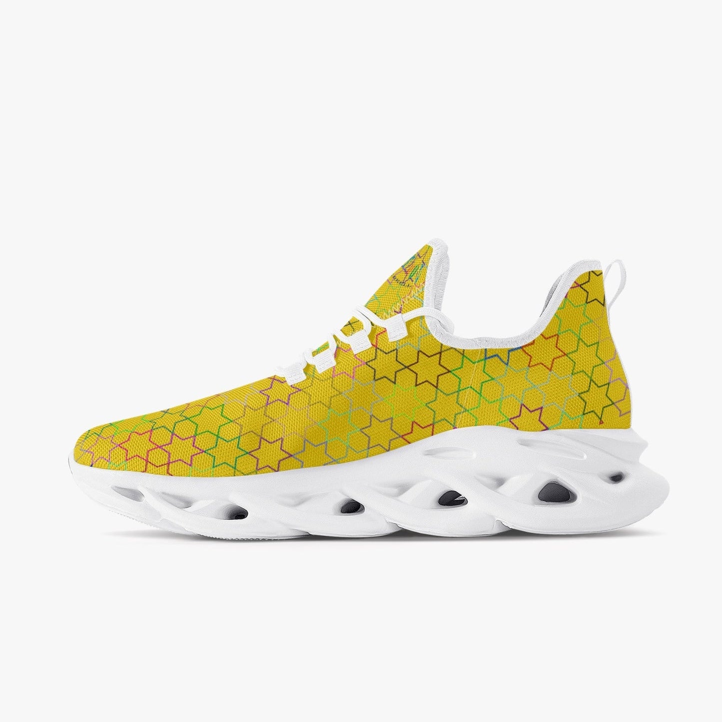 A Star Xpreshun Bounce Mesh Knit Sneakers - White - Xpreshun Fashions