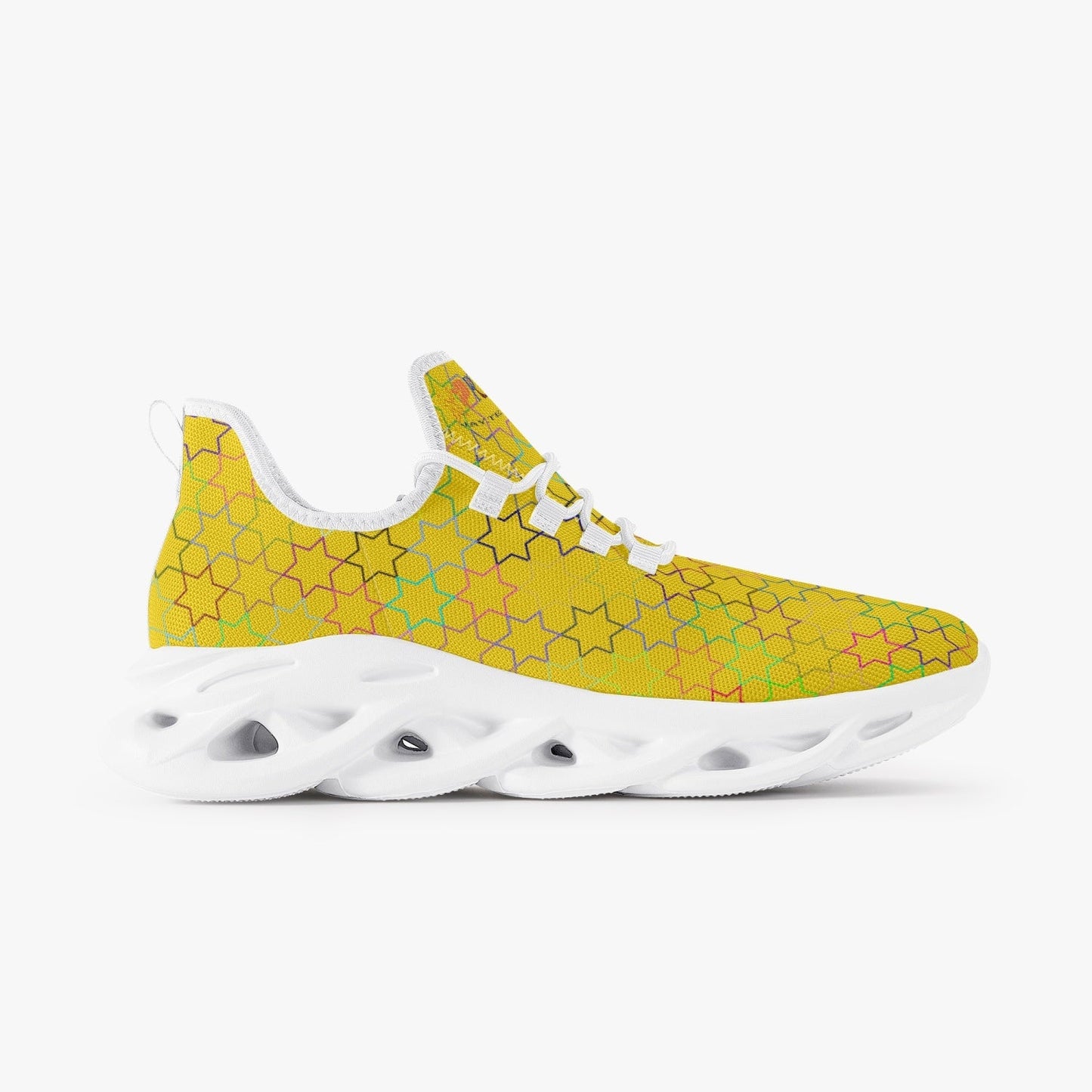 A Star Xpreshun Bounce Mesh Knit Sneakers - White - Xpreshun Fashions