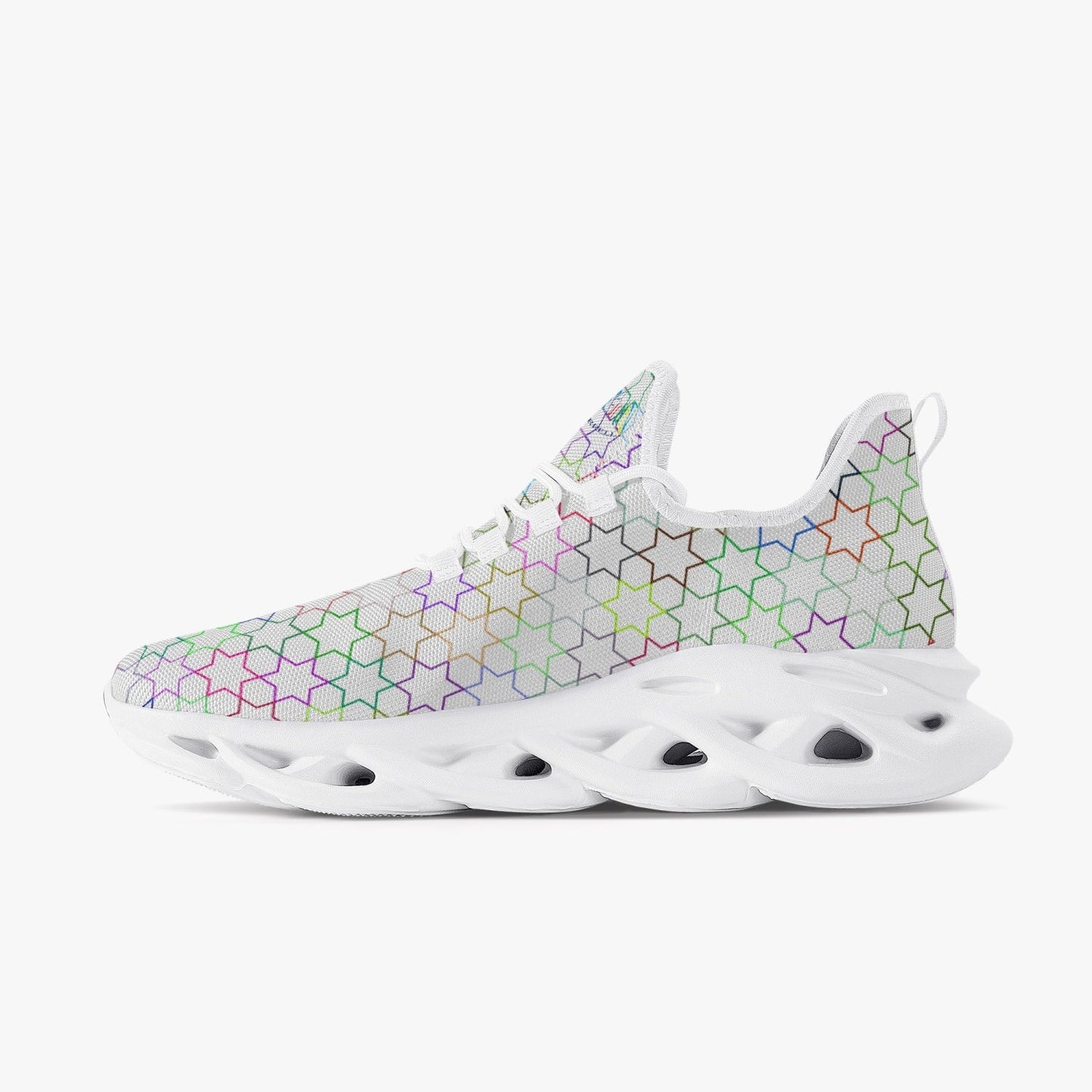 A Star Xpreshun Bounce Mesh Knit Sneakers - White - Xpreshun Fashions