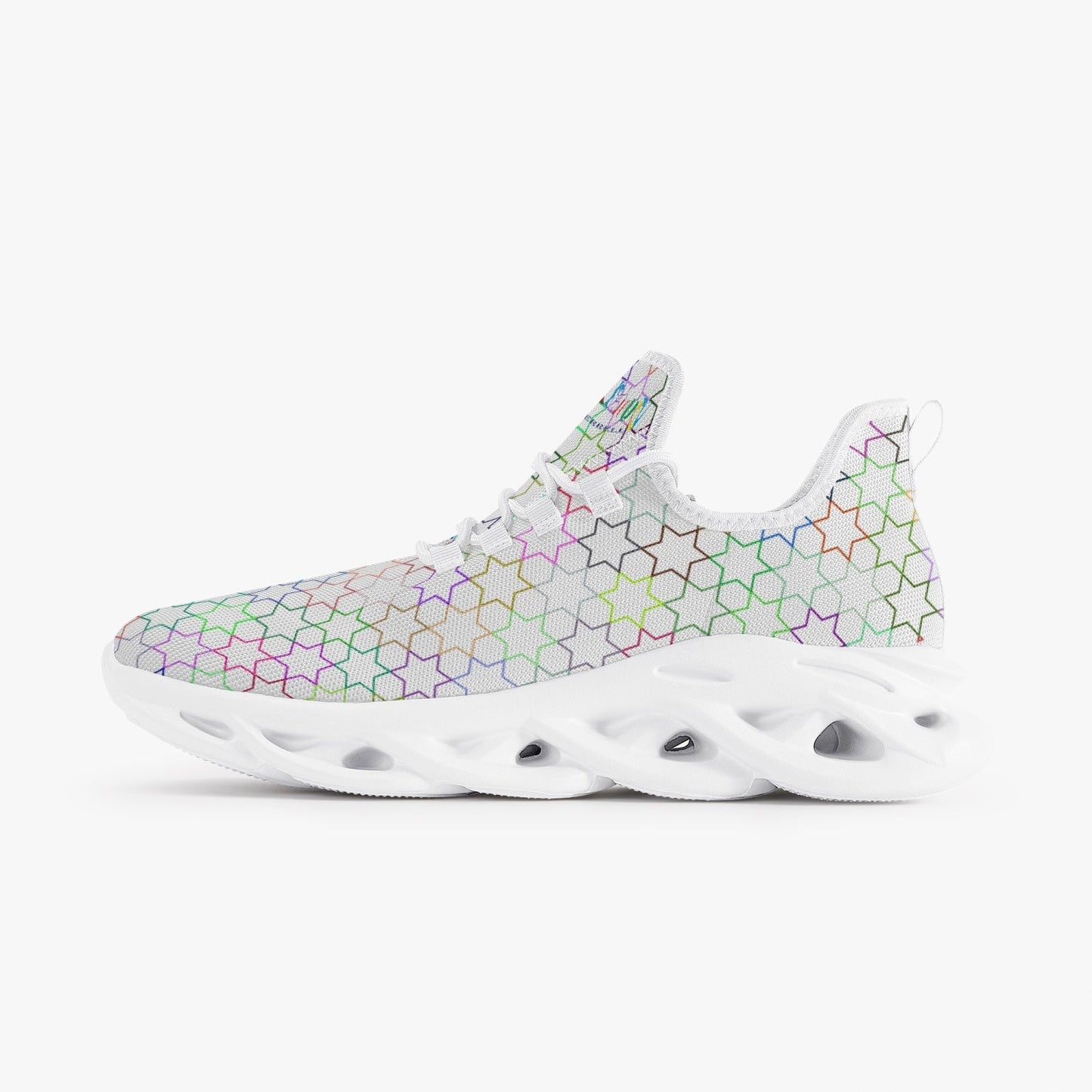 A Star Xpreshun Bounce Mesh Knit Sneakers - White - Xpreshun Fashions