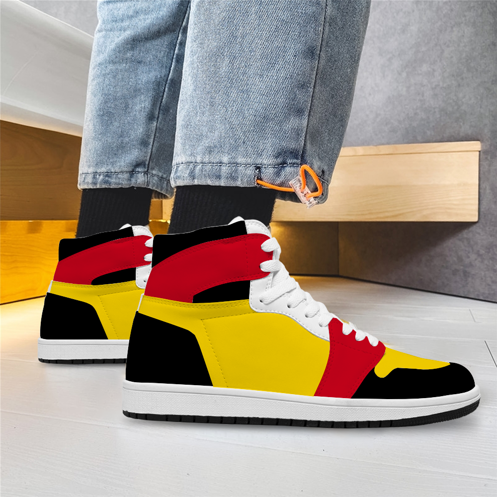 Xpreshun Black, White and Gold Unisex Basketball Shoe