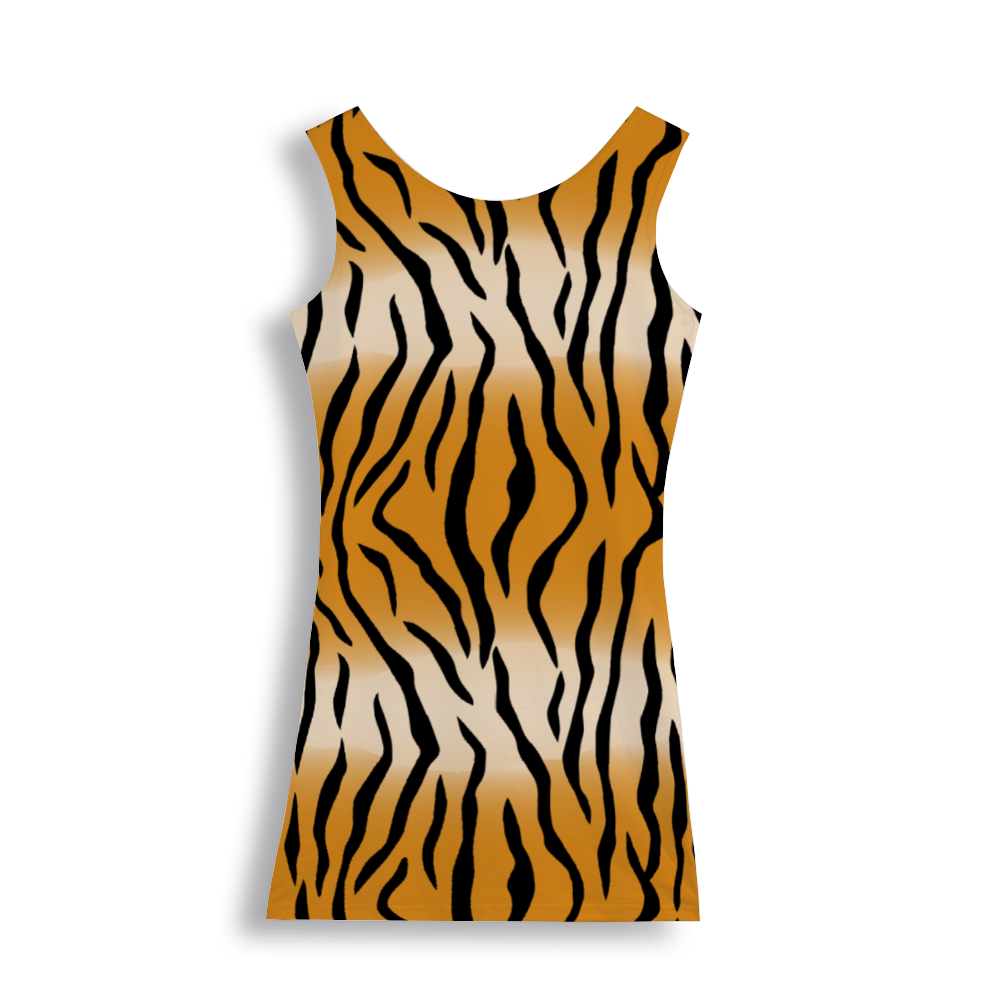 Xpreshun Leopard Print Crew Neck Tank Dress