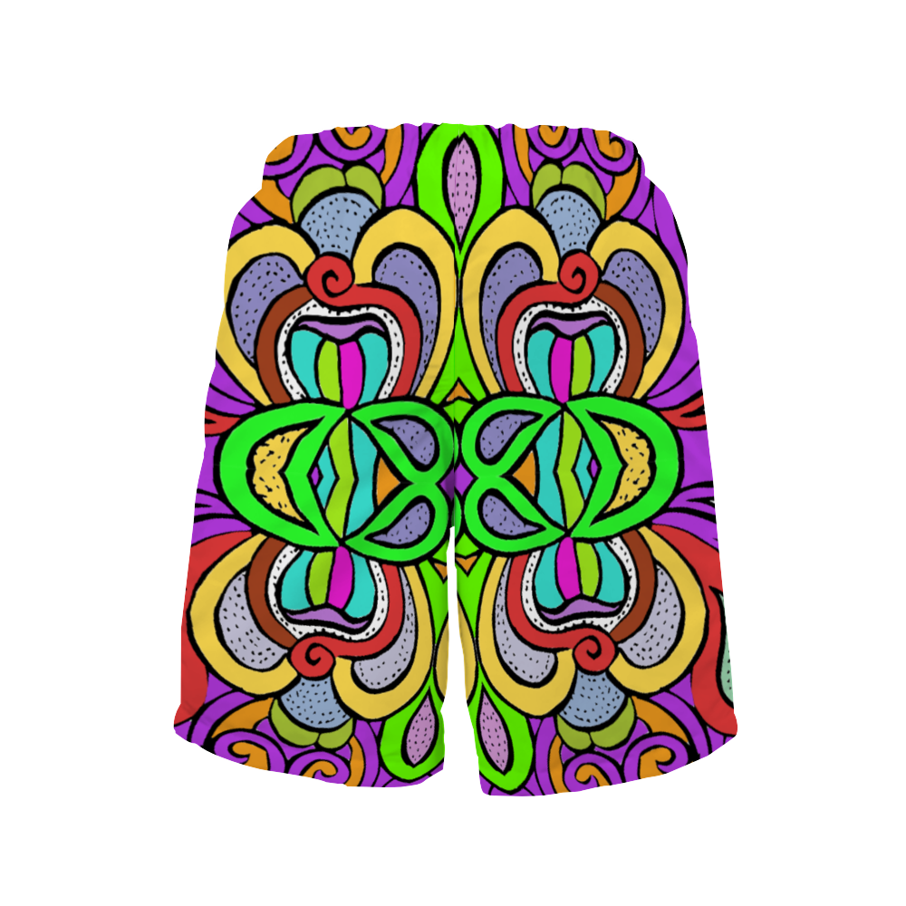 Custom All Over Print Men's Quick Drying Swim Trunks Beach Shorts with Mesh Lining