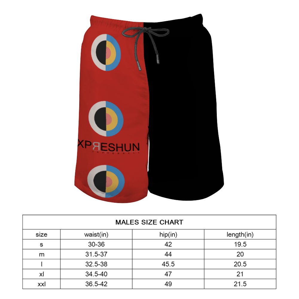 Circle x's 3 Quick Drying Swim Trunks Beach Shorts with Mesh Lining