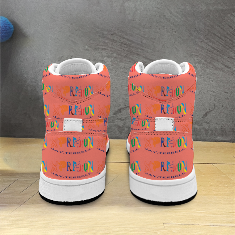 Xpreshun Salmon Logo Custom Unisex Basketball Shoe