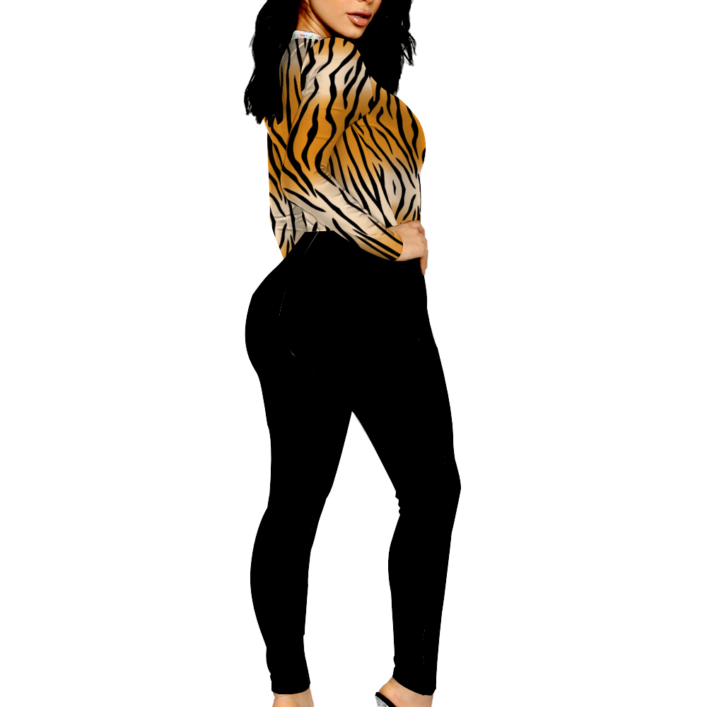 Xpreshun's Sexy Front Zip Long Sleeve Bodysuit