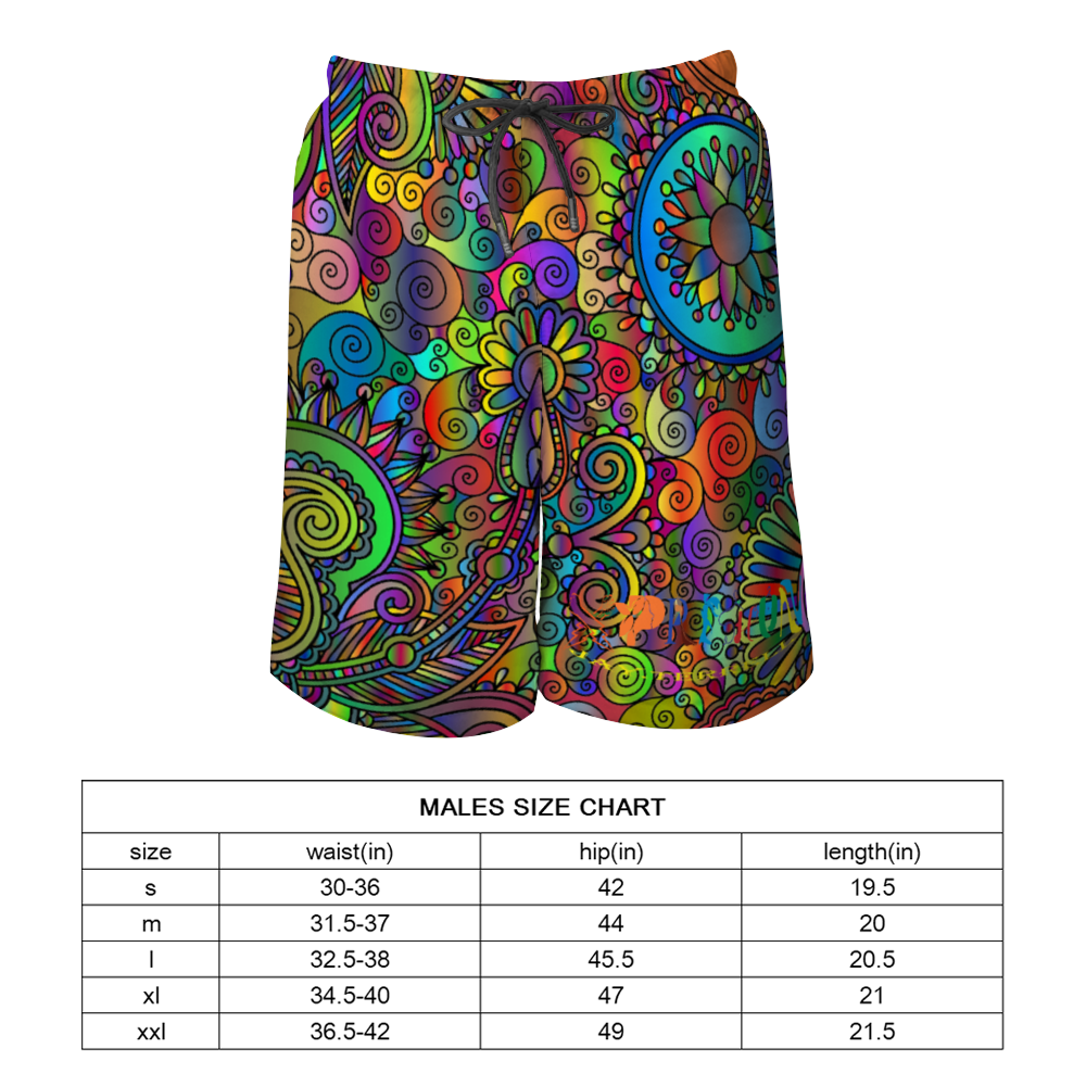 Mosaic Xpreshun Quick Drying Swim Trunks Beach Shorts with Mesh Lining