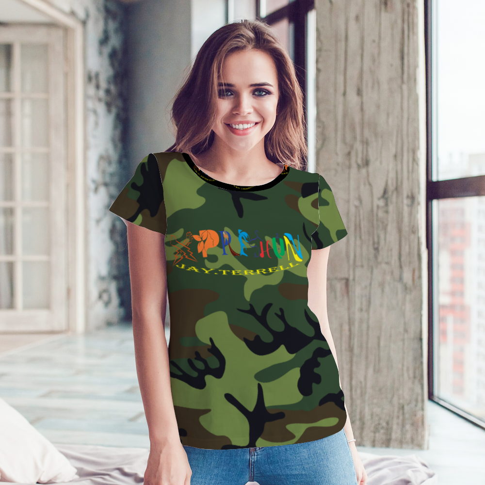 Xpreshun Camo Logo All Over Print T-Shirt
