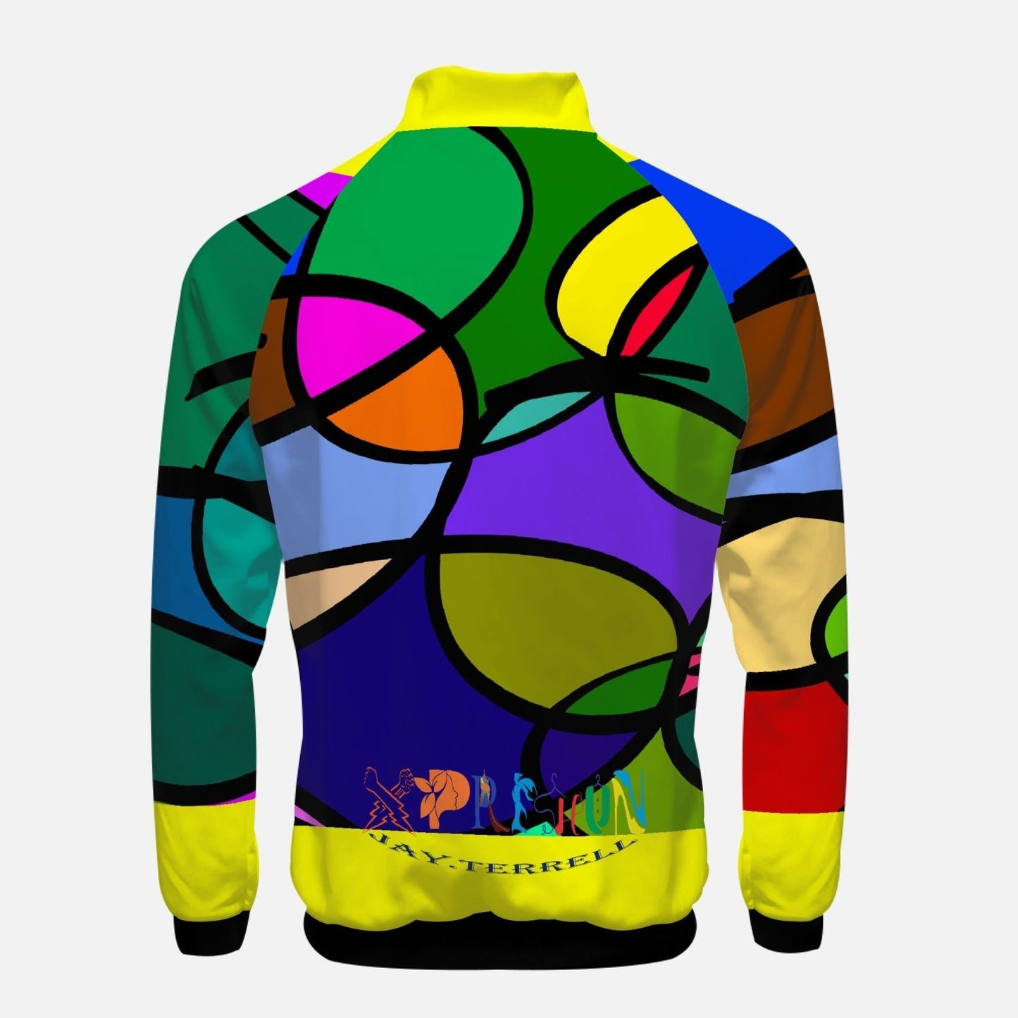 Colorful Xpreshun Stand Collar Zipper-up Hoodie - Xpreshun Fashions