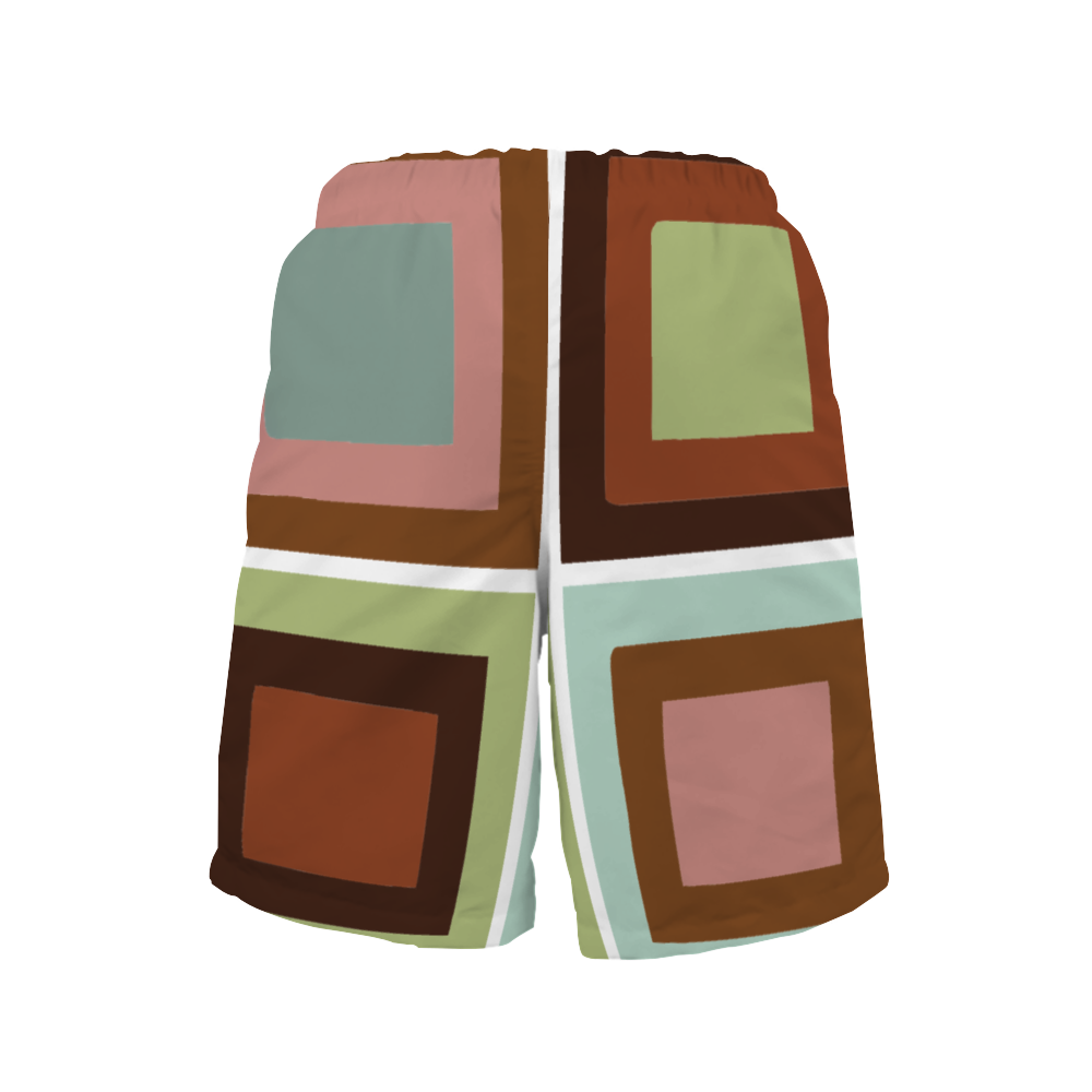 Xpreshun 4-Squared Men's Quick Drying Swim Trunks Beach Shorts with Mesh Lining