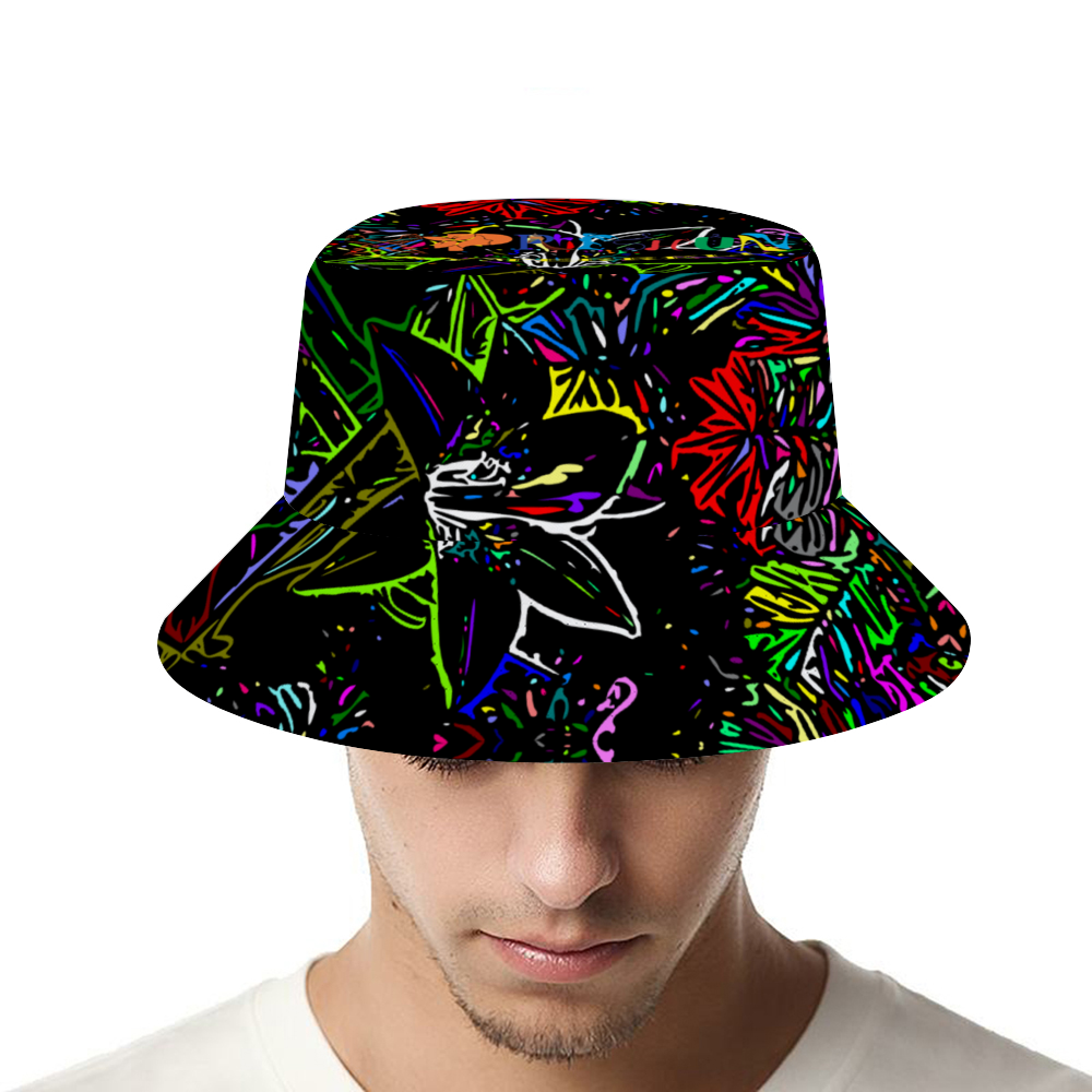 Abstract Flower Bucket Hat